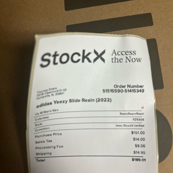 Yeezy Slides Resin size 11 - Picture 7 of 8